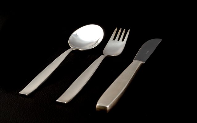 Bauhaus Silver-Plated Model Smalcalda 288 Cutlery by Günter Reißmann, 1960s, Set of 18-VLO-1347397