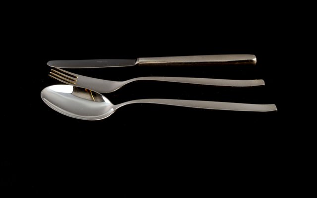 Bauhaus Silver-Plated Model Smalcalda 288 Cutlery by Günter Reißmann, 1960s, Set of 18-VLO-1347397