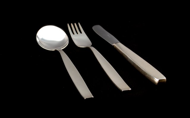 Bauhaus Silver-Plated Model Smalcalda 288 Cutlery by Günter Reißmann, 1960s, Set of 18-VLO-1347397