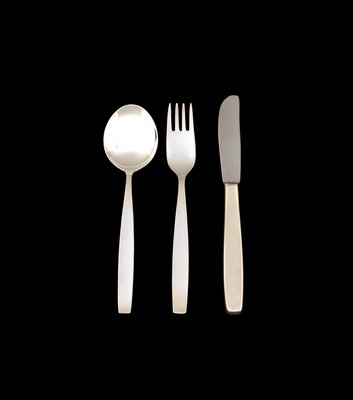 Bauhaus Silver-Plated Model Smalcalda 288 Cutlery by Günter Reißmann, 1960s, Set of 18-VLO-1347397