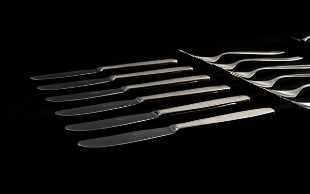 Bauhaus Silver-Plated Model Smalcalda 288 Cutlery by Günter Reißmann, 1960s, Set of 18-VLO-1347397