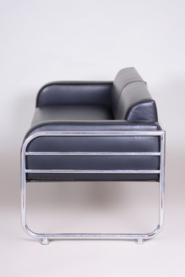 Bauhaus Sofa in Chrome-Plated Steel and Leather by Vichr a Spol, Former Czechoslovakia, 1930s-WHY-1776735