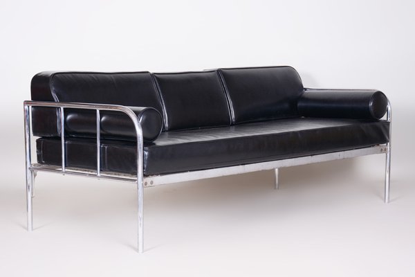 Bauhaus Sofa in Leather from Vichr a Spol, 1930s-WHY-1777951