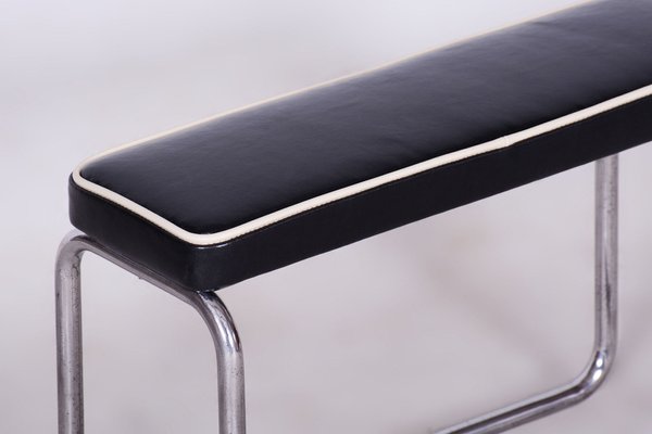 Bauhaus Stool in Italian Leather and Chrome, 1930s-WHY-1734222