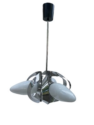 Bauhaus Style Chrome Ceiling Lamp, 1970s-FSD-1357839