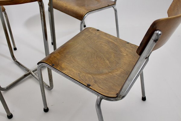 Bauhaus Style Dining Table & Chairs, Germany, 1930s, Set of 5-NB-1322863