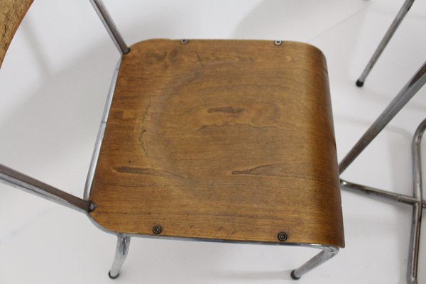 Bauhaus Style Dining Table & Chairs, Germany, 1930s, Set of 5-NB-1322863