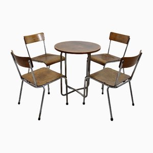 Bauhaus Style Dining Table & Chairs, Germany, 1930s, Set of 5-NB-1322863