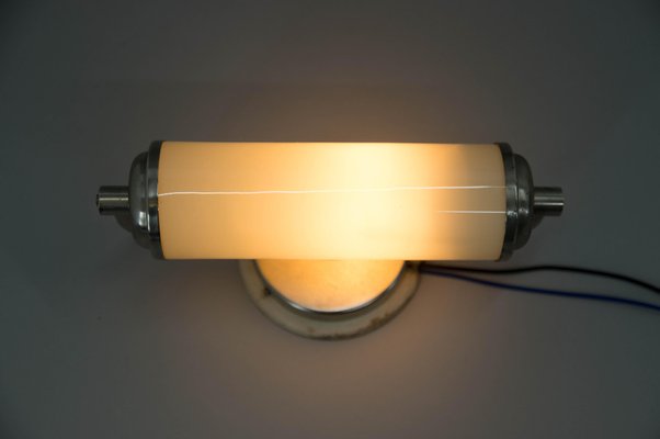 Bauhaus Style Nickel-Plated Wall Lamp, 1930s-TZ-1162547