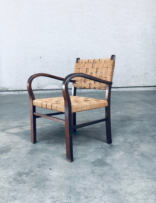 Bauhaus Style Rope Armchair by Axel Larsson, 1930s