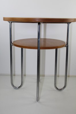 Bauhaus Style Steel Tube Table with Trumpet Legs, 1940s-ZWH-1279040