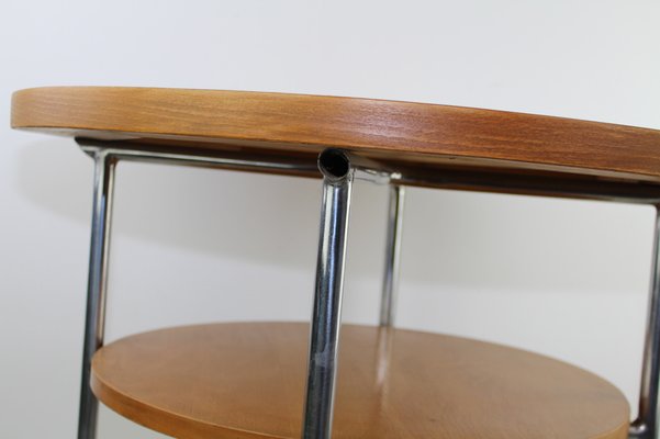 Bauhaus Style Steel Tube Table with Trumpet Legs, 1940s-ZWH-1279040