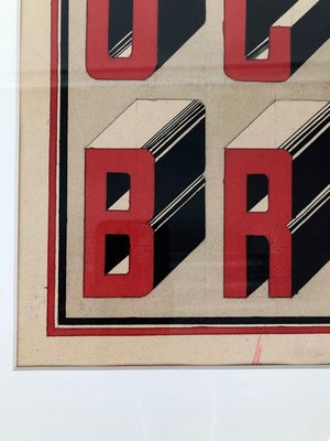 Bauhaus Style Typography Gouache Studies, 1920s, Set of 2-BAF-763556