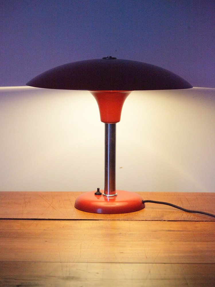 Bauhaus Table Lamp by Max Schumacher for Metalwerk Werner Schröder Lobenstein, 1940s