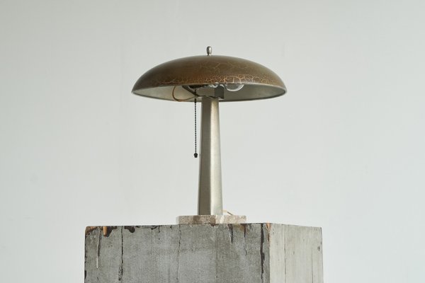 Bauhaus Table Lamp in Metal and Marble, 1920s-FEW-2024230