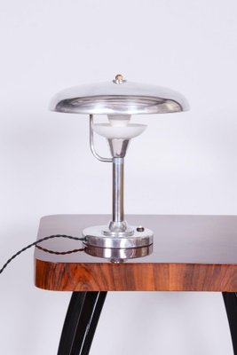 Bauhaus Table Lamp in Nickle-Plated Steel attributed to Franta Anýž, 1920s-WHY-1734486