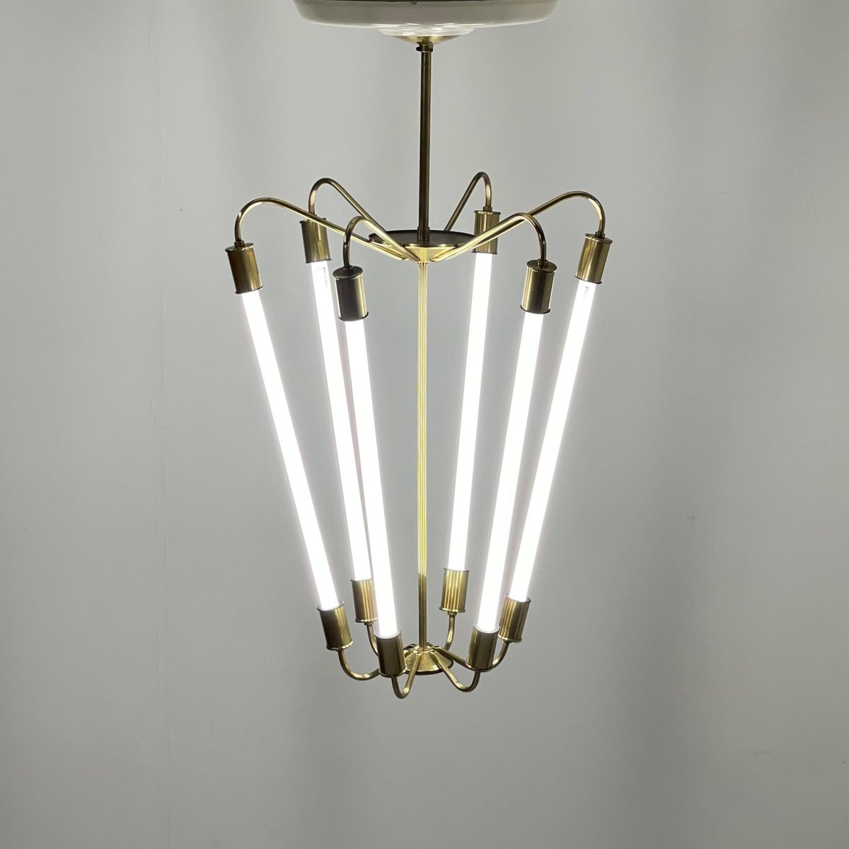 Bauhaus Tl KH 620 Pendant Light in Brass from Technische Unie, 1950s