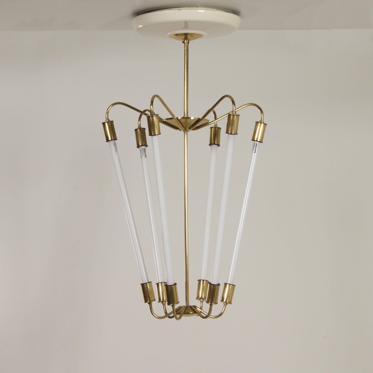 Bauhaus Tl KH 620 Pendant Light in Brass from Technische Unie, 1950s