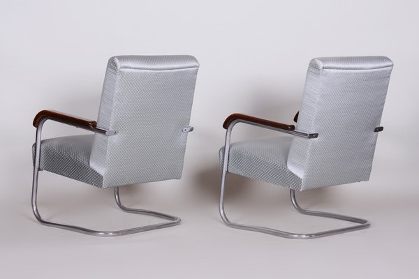 Bauhaus Tubular Armchairs attributed to Anton Lorenz for Mücke Melder, 1930s, Set of 2-WHY-1768394