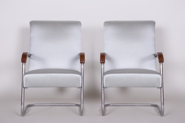 Bauhaus Tubular Armchairs attributed to Anton Lorenz for Mücke Melder, 1930s, Set of 2-WHY-1768394