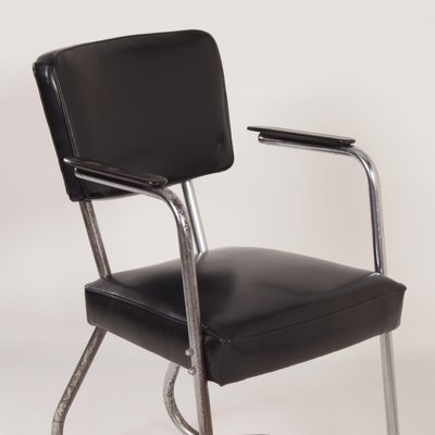 Bauhaus Tubular Chair with Armrests, 1930s-ZT-1291230