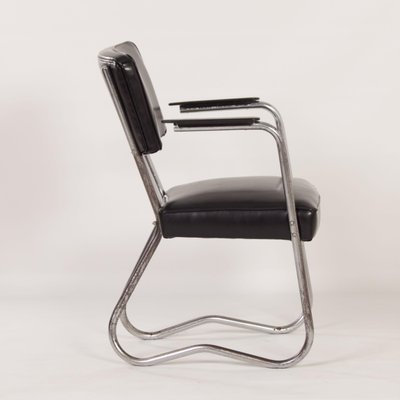 Bauhaus Tubular Chair with Armrests, 1930s-ZT-1291230