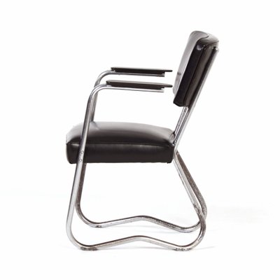 Bauhaus Tubular Chair with Armrests, 1930s-ZT-1291230