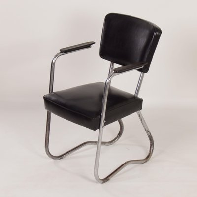 Bauhaus Tubular Chair with Armrests, 1930s-ZT-1291230