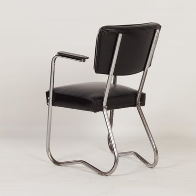 Bauhaus Tubular Chair with Armrests, 1930s-ZT-1291230