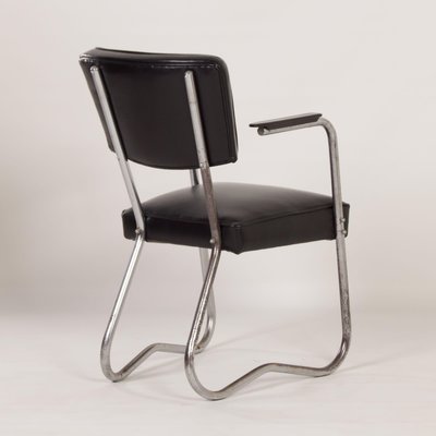 Bauhaus Tubular Chair with Armrests, 1930s-ZT-1291230