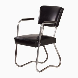 Bauhaus Tubular Chair with Armrests, 1930s-ZT-1291230