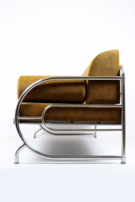 Bauhaus Tubular Chrome & Steel Sofa from Hynek Gottwald, 1930s-WVS-1757875