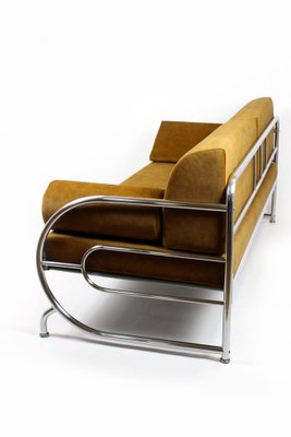 Bauhaus Tubular Chrome & Steel Sofa from Hynek Gottwald, 1930s-WVS-1757875