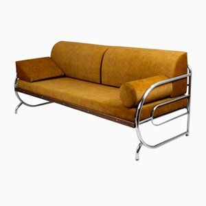 Bauhaus Tubular Chrome & Steel Sofa from Hynek Gottwald, 1930s-WVS-1757875