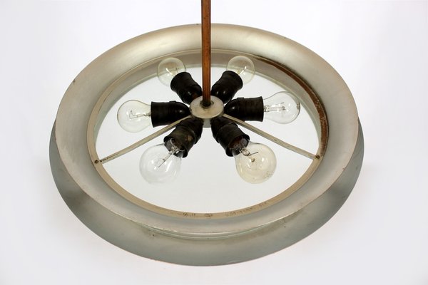 Bauhaus Ufo Pendant Lamp by Josef Hurka for Napako, 1930s-WVS-2034491