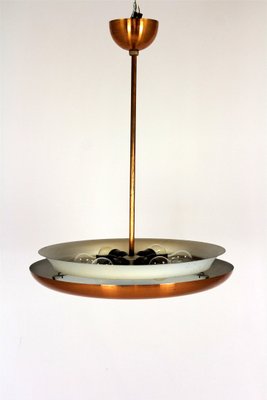 Bauhaus Ufo Pendant Lamp by Josef Hurka for Napako, 1930s-WVS-2034491