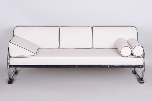 Bauhaus White Tubular Sofa by Robert Slezák, 1930s-WHY-1767776