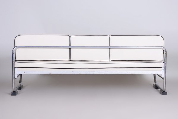 Bauhaus White Tubular Sofa by Robert Slezák, 1930s-WHY-1767776