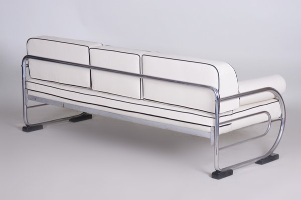 Bauhaus White Tubular Sofa by Robert Slezák, 1930s-WHY-1767776