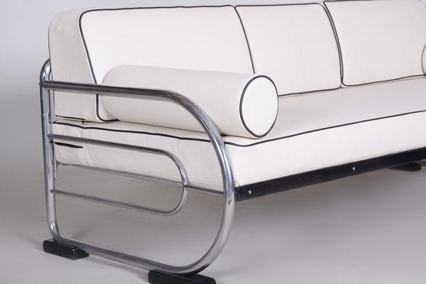 Bauhaus White Tubular Sofa by Robert Slezák, 1930s-WHY-1767776