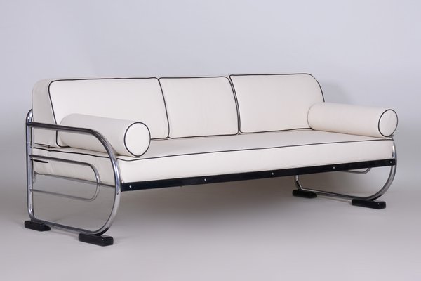 Bauhaus White Tubular Sofa by Robert Slezák, 1930s-WHY-1767776