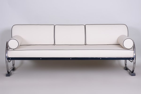 Bauhaus White Tubular Sofa by Robert Slezák, 1930s-WHY-1767776