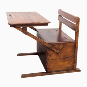 Bauhaus Wooden Kids Folding School Desk, 1920s-TLV-2034000