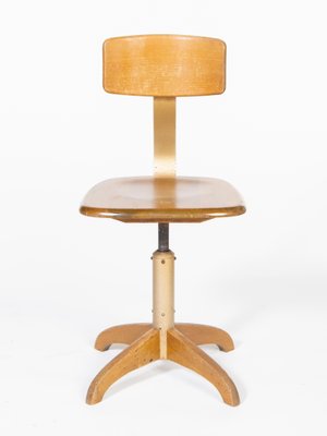 Bauhaus Wooden Model No. 364 Swivel Chair from Ama Elastik, 1940s-ABO-1438840