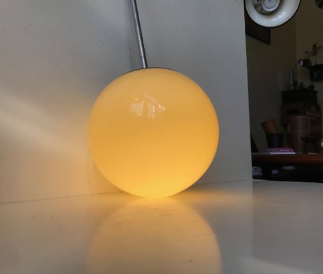 Bauhaus Yellow Opaline Glass Pendant Lamp from Lyfa, 1930s-LCR-964768