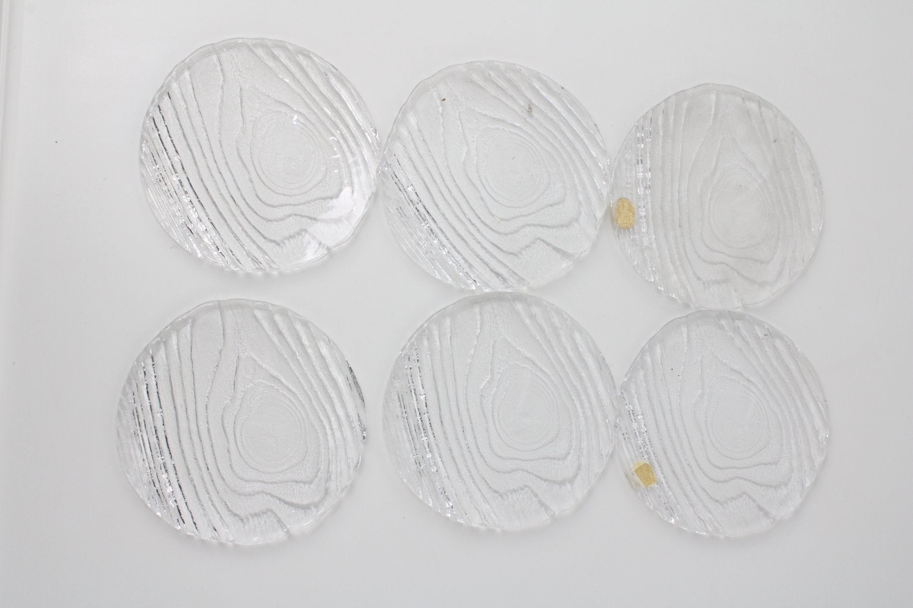 Baumstamm Glass Plates from Riedel, Tyrol, 1960s, Set of 6