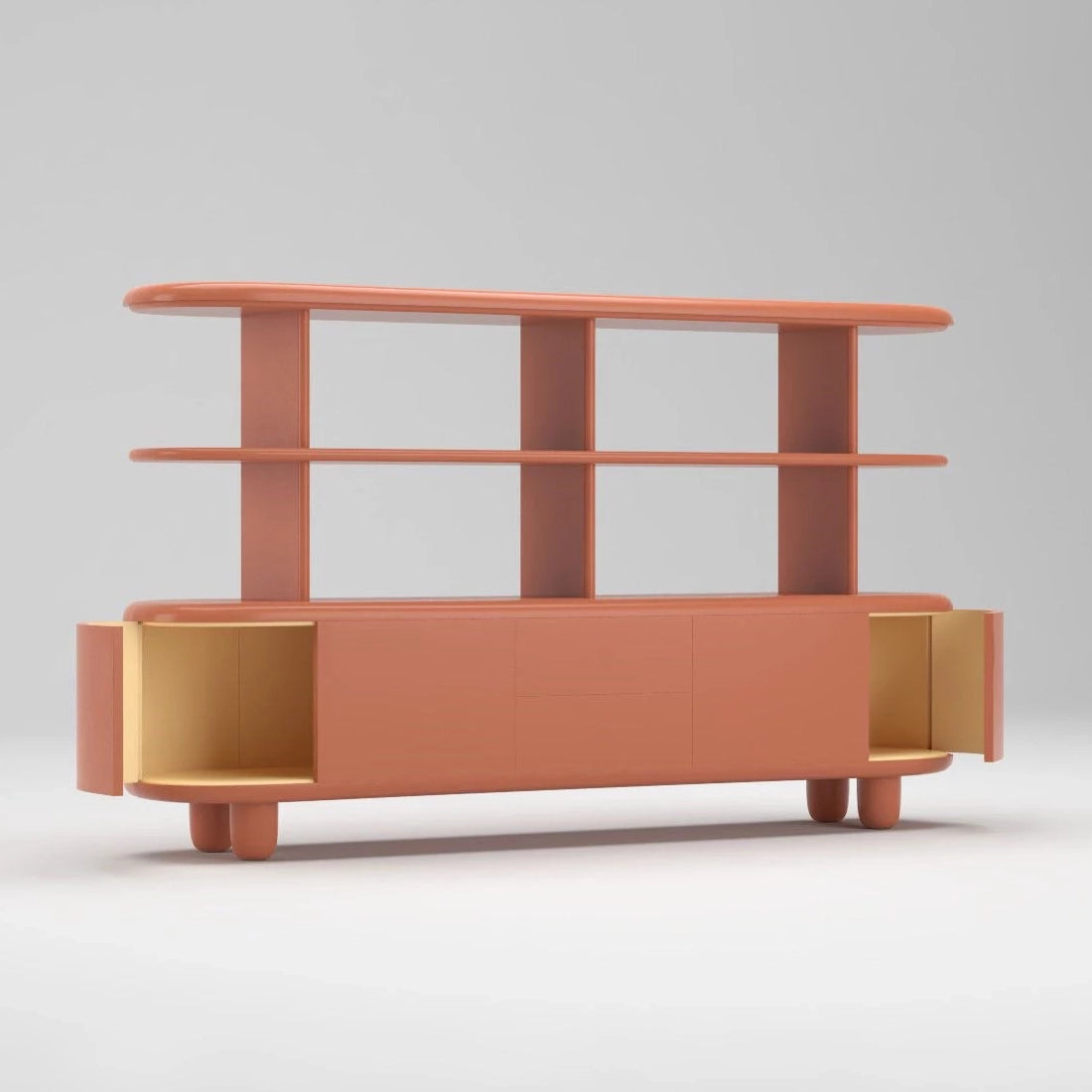 Freestanding Bookcase EXPLORER 234 XL by Bd Barcelona Design #Salmon