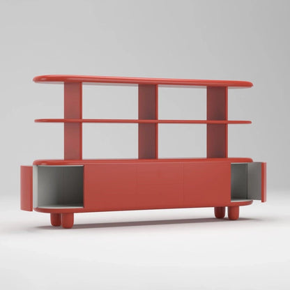 Freestanding Bookcase EXPLORER 234 XL by Bd Barcelona Design #Coral Red