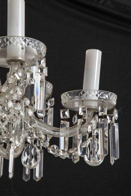 Beaded Crystal Two Tiers Chandelier from Bohemia, 1940s-KL-620361