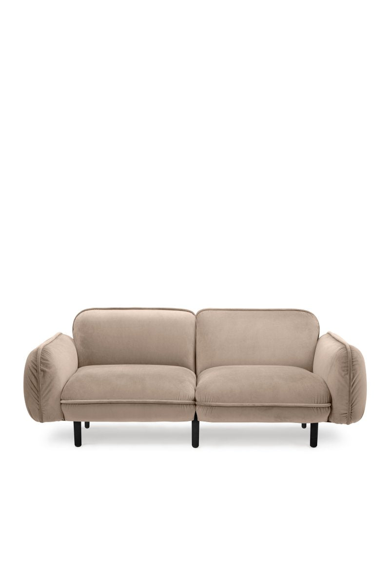 Bean 2-Seater Sofa in Beige Velour from Emko